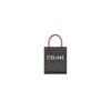 CELINE Mini Vertical Cabas Bag in Calfskin Leather with Logo and Celine Print