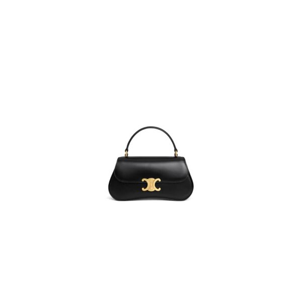 CELINE TEEN CELINE LOLA bag in shiny calf leather(High-end Grade)