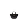Prada Medium Enamel Triangle Logo Leather Tote Bag(high-end grade)