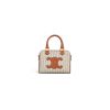 CELINE Small Boston cuir Triomphe in textile and calfskin