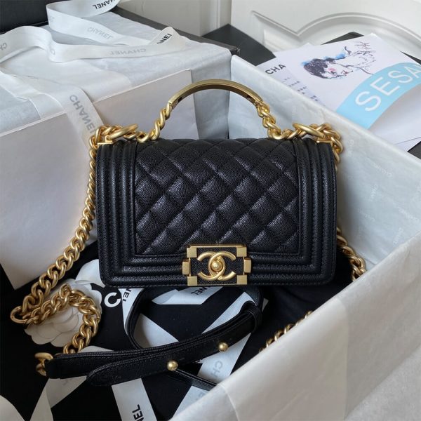 BOY CHANEL FLAP BAG WITH HANDLE - Image 2
