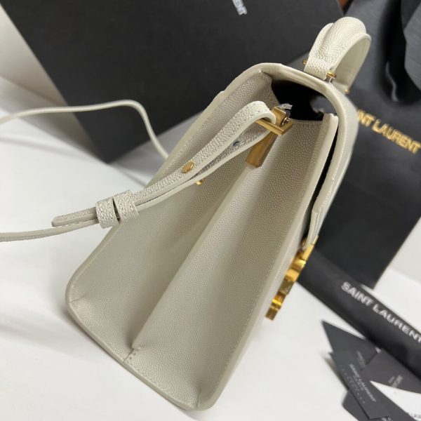 YSL CASSANDRA Medium Grainy Embossed Leather Top Handle Bag - Image 3