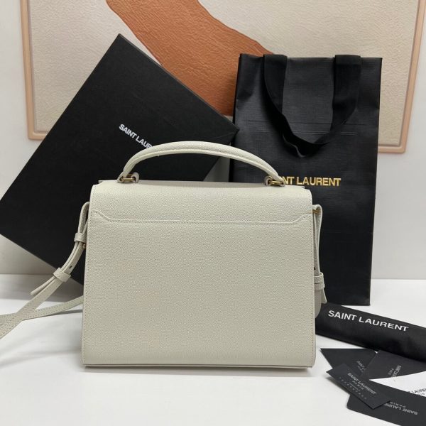 YSL CASSANDRA Medium Grainy Embossed Leather Top Handle Bag - Image 4