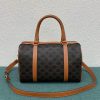 CELINE Logo Print Calfskin Boston Bag - Image 4