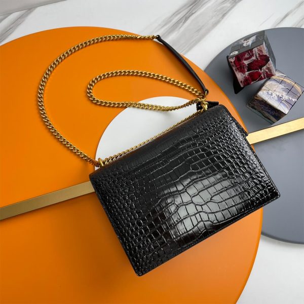 YSL Crocodile-embossed leather SUNSET Medium - Image 4