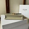 CELINE MARGO Shiny Calfskin Leather Chain Wallet - Image 5