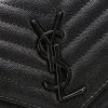 Saint Laurent Chain-strap YSL-plaque grained-leather wallet - Image 5