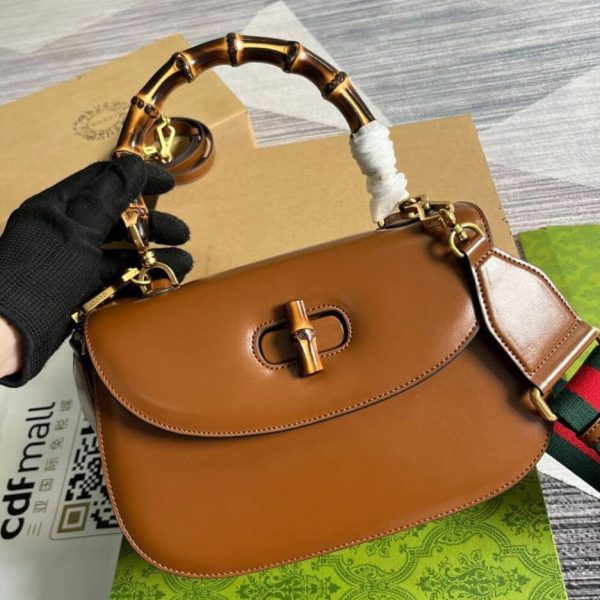 GUCCI BAMBOO 1947 MEDIUM TOP HANDLE BAG - Image 5