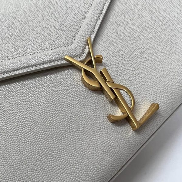 YSL CASSANDRA Medium Grainy Embossed Leather Top Handle Bag - Image 6