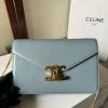 CELINE MARGO Shiny Calfskin Leather Chain Wallet - Image 6