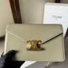 CELINE MARGO Shiny Calfskin Leather Chain Wallet - Image 6