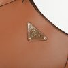 Prada Medium Enamel Triangle Logo Leather Tote Bag(high-end grade) - Image 6