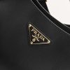 Prada Medium Enamel Triangle Logo Leather Tote Bag(high-end grade) - Image 6