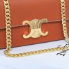 CELINE CLAUDE shiny cowhide leather chain shoulder bag - Image 6