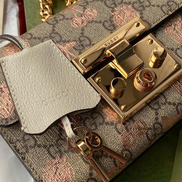 Padlock small berry shoulder bag - Image 7