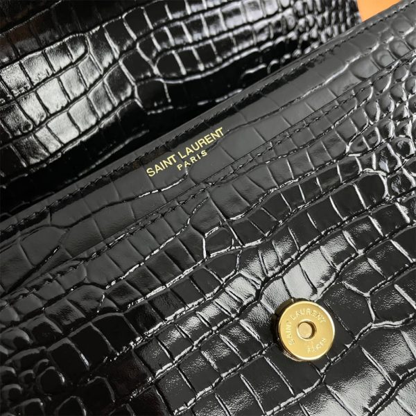 YSL Crocodile-embossed leather SUNSET Medium - Image 7