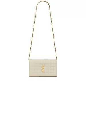 YSL LAMBSKIN CASSANDRE CHAIN WALLET