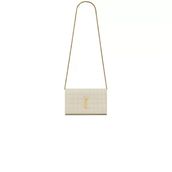 YSL LAMBSKIN CASSANDRE CHAIN WALLET