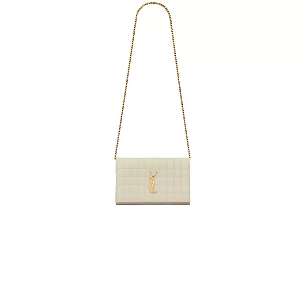 YSL LAMBSKIN CASSANDRE CHAIN WALLET