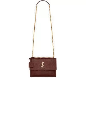 YSL Crocodile-embossed leather SUNSET Medium
