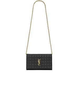 YSL LAMBSKIN CASSANDRE CHAIN WALLET