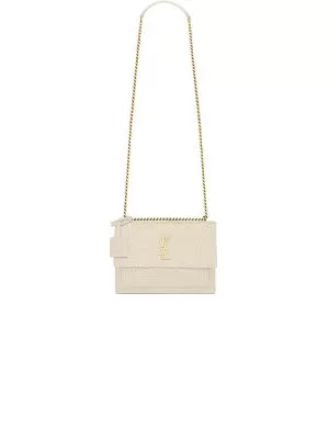 YSL Crocodile-embossed leather SUNSET Medium