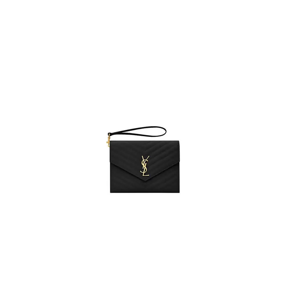 YSL CASSANDRE matelass? leather flap clutch