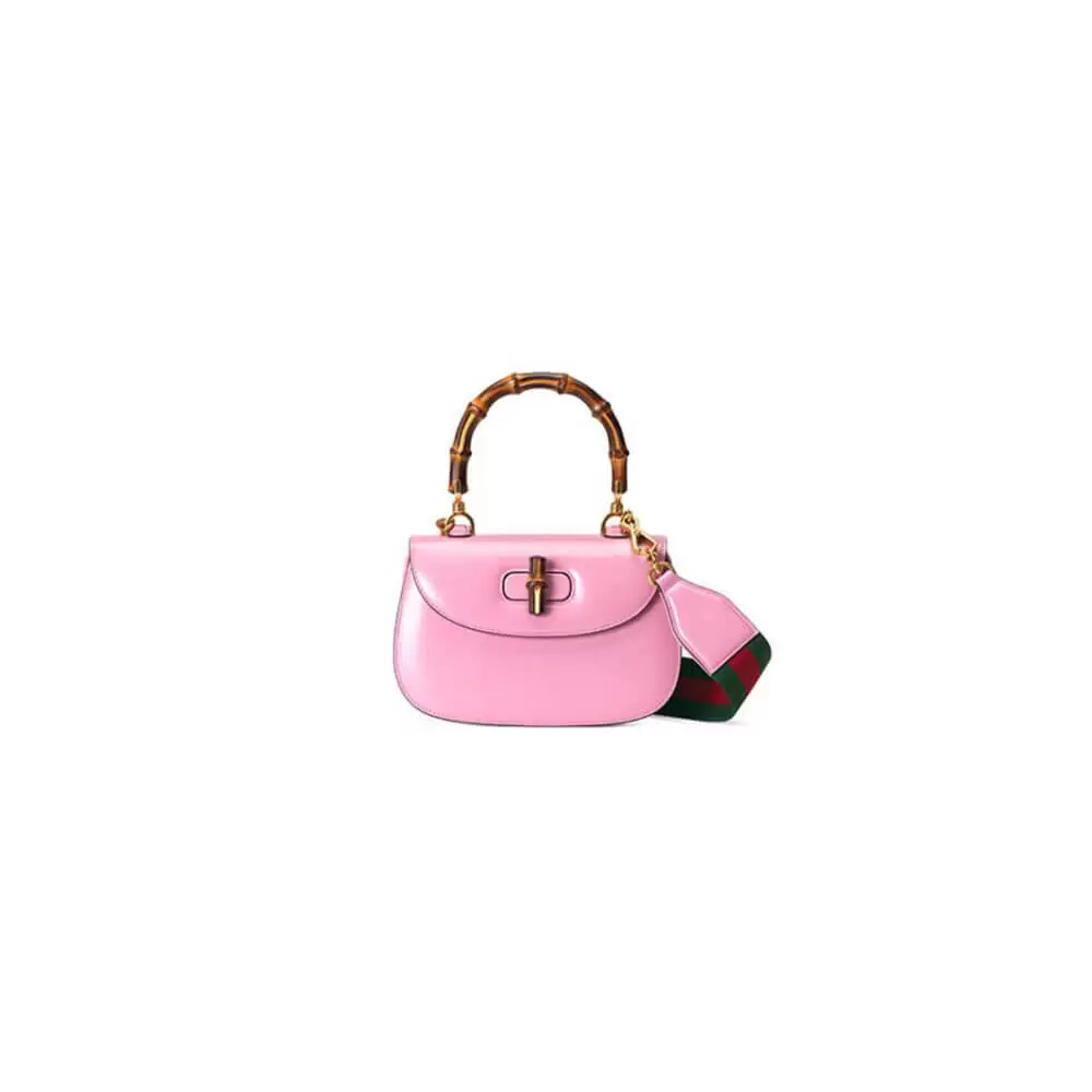 GUCCI BAMBOO 1947 JUMBO GG SMALL TOP HANDLE BAG