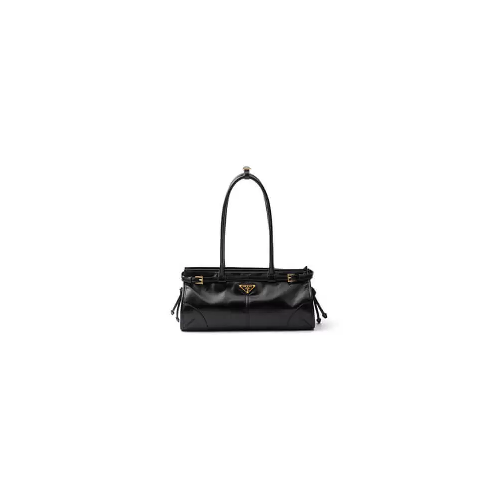 Prada Medium leather handbag(high-end grade)