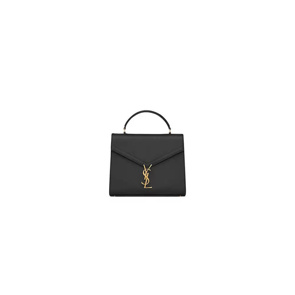 YSL CASSANDRA Medium Grainy Embossed Leather Top Handle Bag