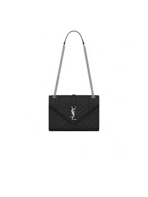 YSL ENVELOPE MEDIUM IN QUILTED GRAIN DE POUDRE EMBOSSED LEATHER