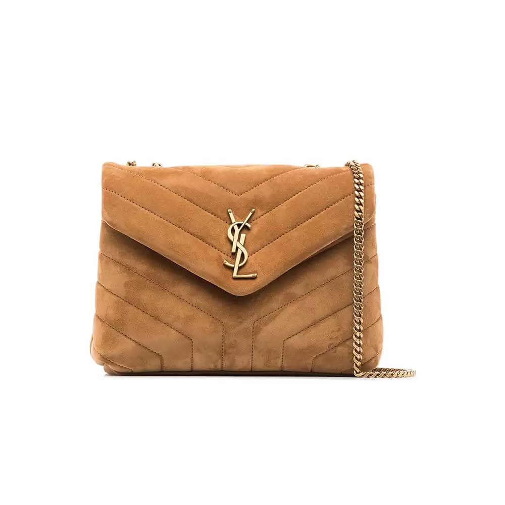 LOULOU SMALL CHAIN BAG IN ?Y? QUILTED SUEDE