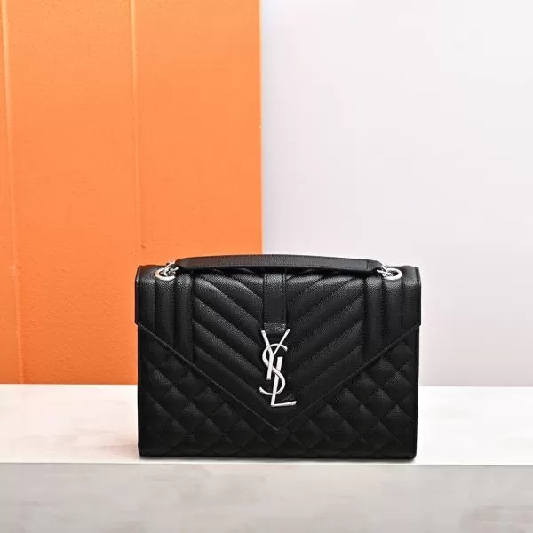 YSL ENVELOPE MEDIUM IN QUILTED GRAIN DE POUDRE EMBOSSED LEATHER - Image 2