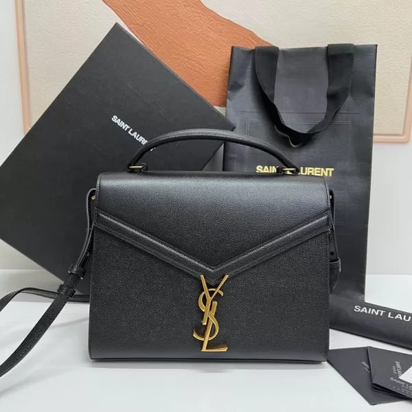YSL CASSANDRA Medium Grainy Embossed Leather Top Handle Bag - Image 2
