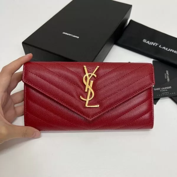 YSL CASSANDRE MATELASS? LARGE FLAP WALLET IN GRAIN DE POUDRE LEATHER - Image 2