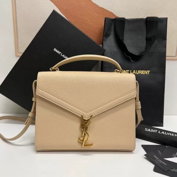 YSL CASSANDRA Medium Grainy Embossed Leather Top Handle Bag - Image 2