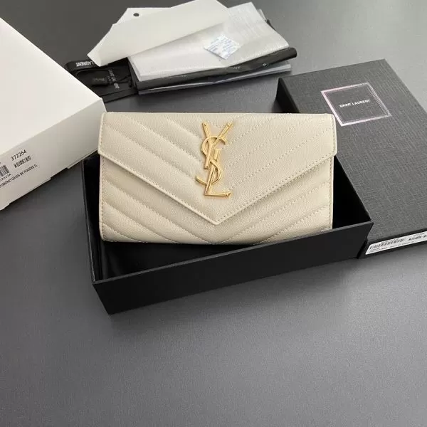 YSL CASSANDRE MATELASS? LARGE FLAP WALLET IN GRAIN DE POUDRE LEATHER - Image 2