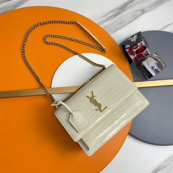 YSL Crocodile-embossed leather SUNSET Medium - Image 2