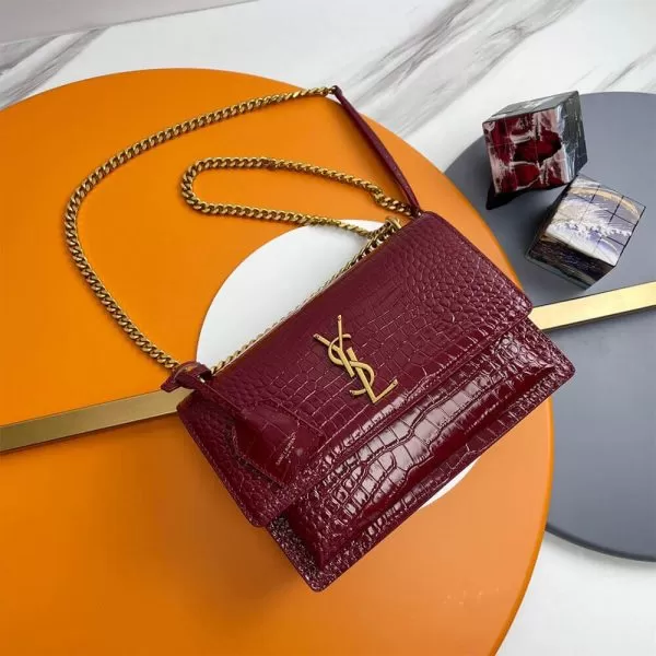 YSL Crocodile-embossed leather SUNSET Medium - Image 2