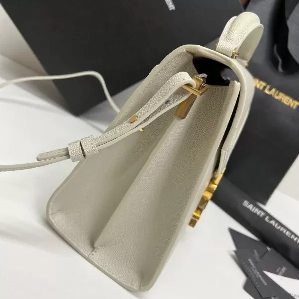 YSL CASSANDRA Medium Grainy Embossed Leather Top Handle Bag - Image 3