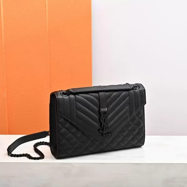 YSL ENVELOPE MEDIUM IN QUILTED GRAIN DE POUDRE EMBOSSED LEATHER - Image 3