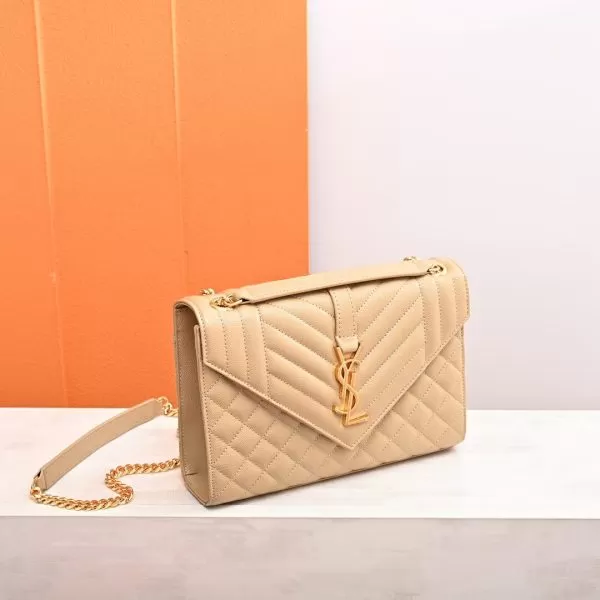 YSL ENVELOPE MEDIUM IN QUILTED GRAIN DE POUDRE EMBOSSED LEATHER - Image 3