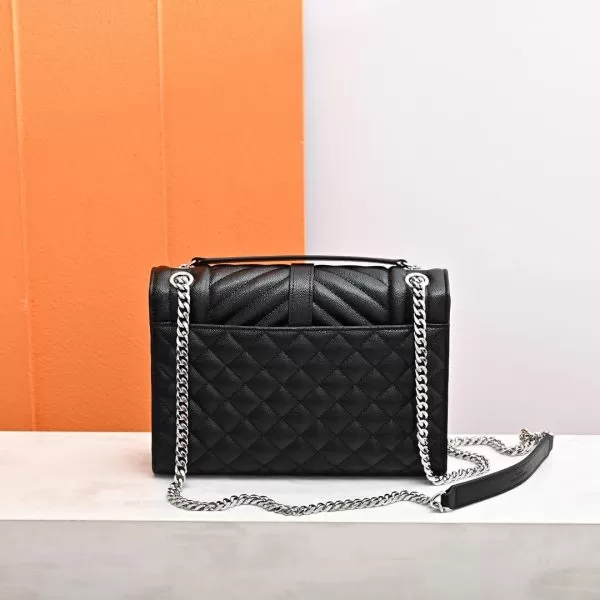 YSL ENVELOPE MEDIUM IN QUILTED GRAIN DE POUDRE EMBOSSED LEATHER - Image 4