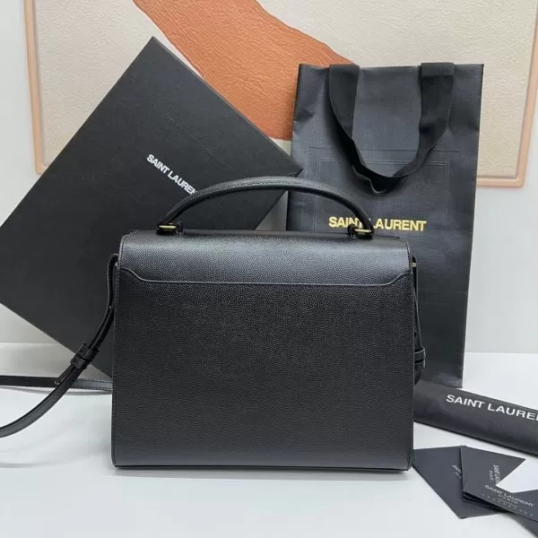 YSL CASSANDRA Medium Grainy Embossed Leather Top Handle Bag - Image 4