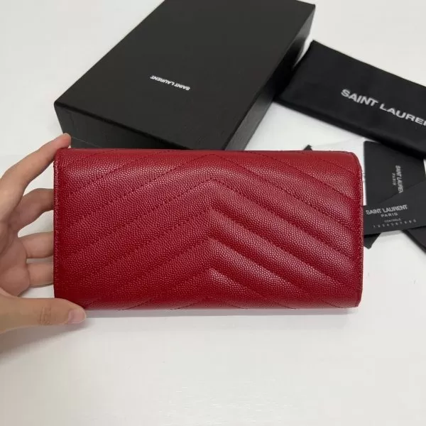 YSL CASSANDRE MATELASS? LARGE FLAP WALLET IN GRAIN DE POUDRE LEATHER - Image 4