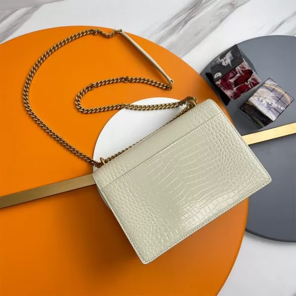YSL Crocodile-embossed leather SUNSET Medium - Image 4