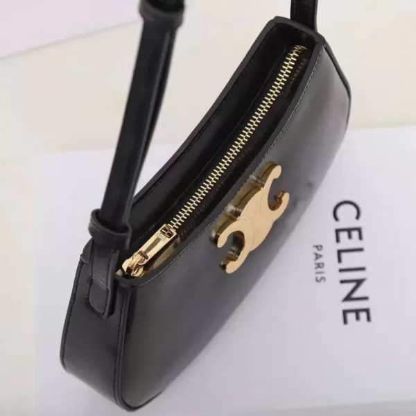 CELINE TILLY medium bag in shiny calf leather - Image 5