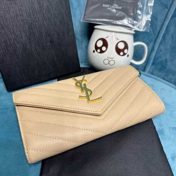 YSL CASSANDRE MATELASS? LARGE FLAP WALLET IN GRAIN DE POUDRE LEATHER - Image 5