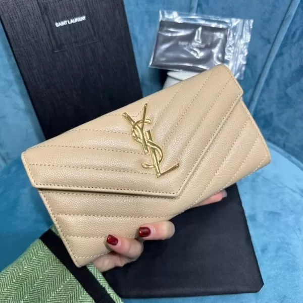 YSL CASSANDRE MATELASS? LARGE FLAP WALLET IN GRAIN DE POUDRE LEATHER - Image 6