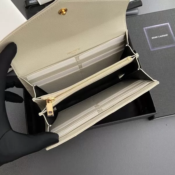YSL CASSANDRE MATELASS? LARGE FLAP WALLET IN GRAIN DE POUDRE LEATHER - Image 8